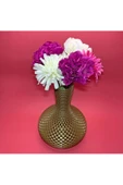 Origami Dekor Vazo - Altın Kahve - 2
