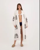 Bornoz ,Plaj Kıyafeti,Kimono , Kaftan ,Sabahlık  Medusa Baskılı - 2