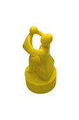 3D Anne ve Çocuk Figür - Sarı - 6