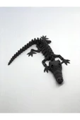 3D Hareketli İskelet Timsah Figürlü Oyuncak - Gri - 3