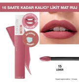 MAYBELLİNE NEWYORK LIP STICK RUJ & SUPERSTAY MATTE INK NO: 15 - 1