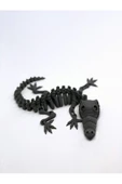 3D Hareketli İskelet Timsah Figürlü Oyuncak - Gri - 5