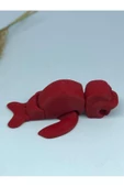 3d Hareketli Deniz Aygırı / Mors Figürlü Oyuncak - Kırmızı thumbnail 3