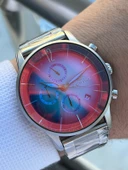 Ferro Çelik Kordon İç Fonksiyonları Aktif Chronograph 30 Mt Su Geçirmez Erkek Kol Saati EFM.339.K thumbnail 1