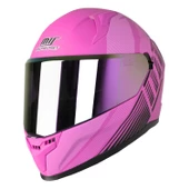MTS M-910 FUCHSIA LADY GÜNEŞ VİZÖRLÜ KASK (GÖKKUŞAĞI CAMLI) - 1