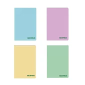 Mopak A4 Plastik Kapak Defter 40 Yaprak Pastel 2  Çizgili + 2 Kareli - 1