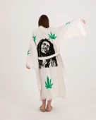 Bornoz ,Plaj Kıyafeti,Kimono , Kaftan ,Sabahlık  Bob Marley Baskılı - 1