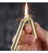 Metal Çubuk benzinli çakmak taşınabilir ince katlanır - 3