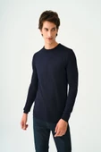 Loft 2030179 Lacivert Erkek Bisiklet Yaka %100 Acrelic Regular Fit Kazak - 2