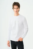 Loft 2037698 Beyaz Erkek Bisiklet Yaka Regular Fit Loft Yazı Detaylı Sweat - 2