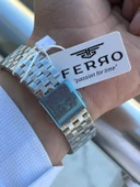 Ferro Çelik Kordon İyon Kaplama Kasa Tasarım Seri 30 Mt Su Geçirmez Erkek Kol Saati EFM.401.T5 thumbnail 5