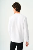 Loft 2037698 Beyaz Erkek Bisiklet Yaka Regular Fit Loft Yazı Detaylı Sweat - 4