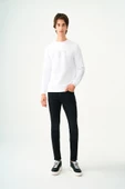 Loft 2037698 Beyaz Erkek Bisiklet Yaka Regular Fit Loft Yazı Detaylı Sweat - 1