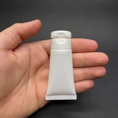 Beyaz Boş Krem Tüpü 20ml , Fliptop Kapaklı Merhem Tüpü ,  Beyaz Lipgloss Tüp 20 ml x 3 Adet thumbnail 1