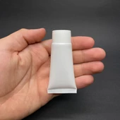 Beyaz Boş Krem Tüpü 20ml , Vidalı Kapaklı Merhem Tüpü ,  Beyaz Lipgloss Tüp 20 ml x 3 Adet - 1