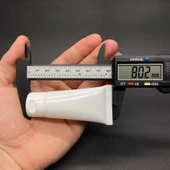 Beyaz Boş Krem Tüpü 20ml , Fliptop Kapaklı Merhem Tüpü ,  Beyaz Lipgloss Tüp 20 ml x 3 Adet thumbnail 3