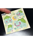Mini Things Art *özel Tasarım* Balbazar (Bulbasaur) Pokemon Sticker 15 Parça Set -2 Adet- - 3