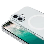iPhone 16 Plus Kılıf Magsafe Şarj Özellikli Şeffaf Tek Kamera Çerçeveli Porto Kapak thumbnail 2