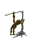 3D Hareketli Oyuncak Tembel Hayvan (Sloth) Ağaç Dekoru Dahil - Altın Kahve - 2