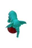 3D Hareketli Oyuncak Sirk Fili Denge Topu Dahil - Turkuaz - 6