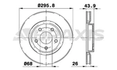 Braxis ON FREN DISK AYNASI HAVALI QASHQAI 07>12 X TRAIL 08>12 KOLEOS 08> 296X5 - 2