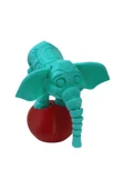 3D Hareketli Oyuncak Sirk Fili Denge Topu Dahil - Turkuaz - 5