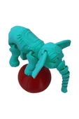 3D Hareketli Oyuncak Sirk Fili Denge Topu Dahil - Turkuaz - 3