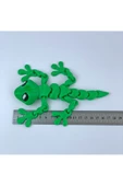 3D Hareketli Gecko Kertenkele Figürlü Buzdolabı Magneti (Süsü) - Yeşil - 5