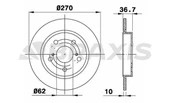 Braxis ARKA FREN DISKI (AYNASI) DUZ TOYOTA AURIS 1.4 D4D 2007-2011 COROLLA 1.4 D4D 2007-2011 (270X5) - 2