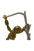 3D Hareketli Oyuncak Tembel Hayvan (Sloth) Ağaç Dekoru Dahil - Altın Kahve - 5