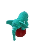 3D Hareketli Oyuncak Sirk Fili Denge Topu Dahil - Turkuaz - 7