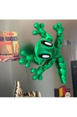 3D Hareketli Gecko Kertenkele Figürlü Buzdolabı Magneti (Süsü) - Yeşil - 3