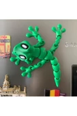 3D Hareketli Gecko Kertenkele Figürlü Buzdolabı Magneti (Süsü) - Yeşil - 1