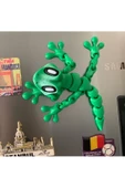 3D Hareketli Gecko Kertenkele Figürlü Buzdolabı Magneti (Süsü) - Yeşil - 2