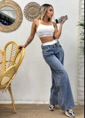 Kadın Bol Paça Kot pantolon 99782 - 2