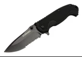 Schrade 5-1 Siyah Kamp Çakı 20cm- Yarı Otomatik, Testere Detaylı, Kemerlikli - 1
