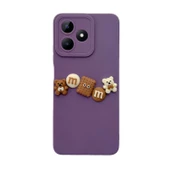 Realme Note 50 / C53 Kılıf 3D M Bear Kamera Korumalı Silikon Kapak - 6