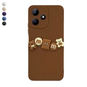 Realme Note 50 / C53 Kılıf 3D M Bear Kamera Korumalı Silikon Kapak - 1