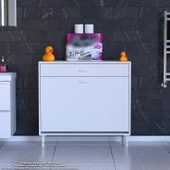 Modilayn EMİR 100x88x32,5 cm 3 Göz Sepetli kirli çamaşır pratik  düzenleyici dolap thumbnail 2