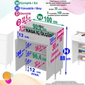 Modilayn EMİR 100 x 88 x 32,5 cm 1 Çekmece 2 Kapak 3 Raf 4 Bölme Çok Amaçlı Banyo & Mutfak Dolabı  thumbnail 4