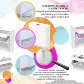 Modilayn EMİR 100x88x32,5 cm 3 Göz Sepetli kirli çamaşır pratik  düzenleyici dolap thumbnail 6