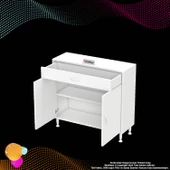 Modilayn EMİR 95x88x32,5 cm Çok Amaçlı 2 Kapak 1 Çekmece 1 Raf 2 Bölmeli Dolap - 9