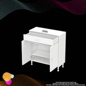 Modilayn EMİR 85 x 88 x 32,5 cm 1 Çekmece 2 Kapak 2 Raf 3 Bölme Çok Amaçlı Banyo & Mutfak Dolabı - 8