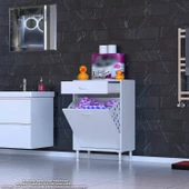 Modilayn EMİR 60 x 88 x 32,5 cm 1  Sepetli kirli çamaşır çok fonksiyonlu düzenleyici dolap - 3