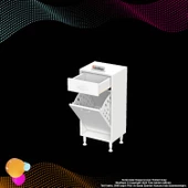 Modilayn EMİR 50x88x32,5 cm 1 Göz Sepetli kirli çamaşır çok foksiyonlu düzenleyici dolap thumbnail 8