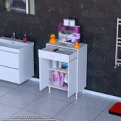 Modilayn EMİR 55x88x32,5 cm 1 Çekmece 2 Kapak 1 Raf 2 Bölme Çok Amaçlı Banyo & Mutfak Dolabı  - 1