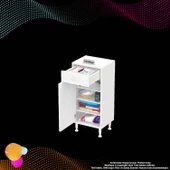 Modilayn EMİR 40 x 88 x 32,5 cm 1 Çekmece 1 Kapak 3 Raf 4 Bölme Çok Amaçlı Banyo & Mutfak Dolabı  - 7