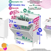 Modilayn EMİR 60 x 88 x 32,5 cm 1  Sepetli kirli çamaşır çok fonksiyonlu düzenleyici dolap - 4