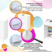 Modilayn EMİR 75 x 88 x 32,5 cm 1 Çekmece 2 Kapak 2 Raf 3 Bölme Çok Amaçlı Banyo & Mutfak Dolabı  thumbnail 4