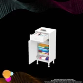 Modilayn EMİR 50 x 88 x 32,5 cm 1 Çekmece 1 Kapak 2 Raf 3 Bölme Çok Amaçlı Banyo & Mutfak Dolabı  thumbnail 7